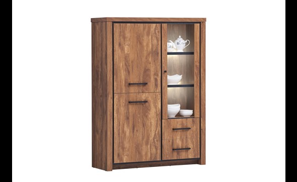 Vitrine-Ensor-decor-bois-acacia-125cm-Oosterlynck