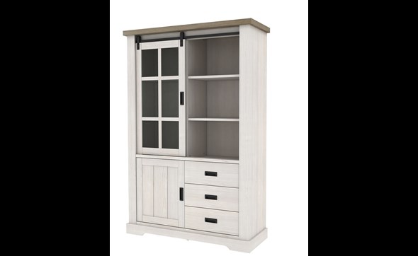 Vitrine-Georgetown-decor-bois-sonoma-chene-120cm-Idea