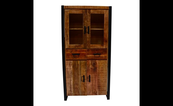 Vitrine-Sohoto-bois-massif-manguier-115cm-front-Idea