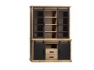 Vitrine-vaisselier-4-portes-2-tiroirs-Industry-lamulux-manguier-160cm-Maxfurn